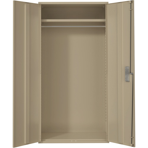 Wardrobe Storage Cabinet, Steel, 36" W x 18" D x 72" H, Beige Kelford