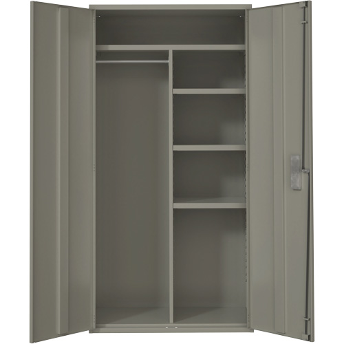 Armoire de rangements combin&eacute;s, Acier, 6 Tablettes, 72" h x 36" la x 18" P, Gris Kelford