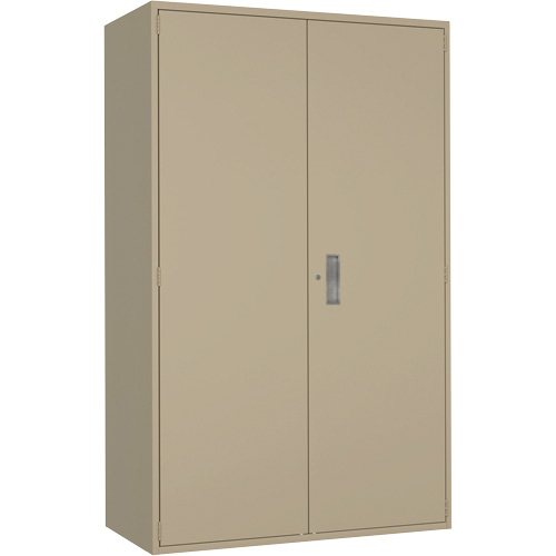 Extra Wide Hi-Boy Storage Cabinet, Steel, 4 Shelves, 72" H x 48" W x 24" D, Beige Kelford