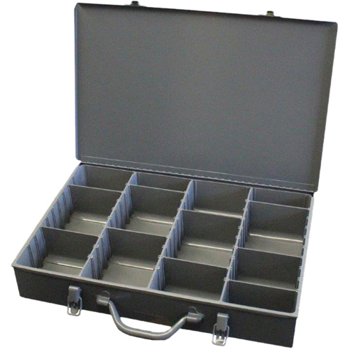 Compartment Steel Scoop Boxes, 17.875" W x 12" D x 3" H, 13 Compartments Kelford
