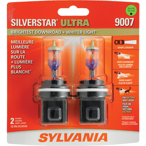 9007 SilverStar&reg; Ultra Headlight Bulb, Halogen, 55 W/65 W, White Kelford