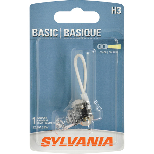 H3 Basic Headlight Bulb, Halogen, 45 W, Off White Kelford