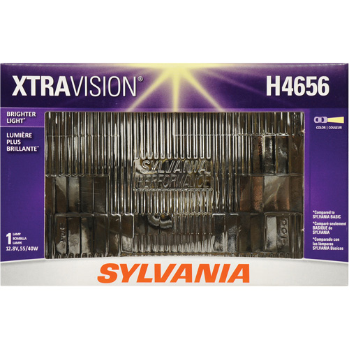 H4656 XtraVision&reg; Sealed Beam Headlight, Halogen, 35 W/55 W, Off White Kelford