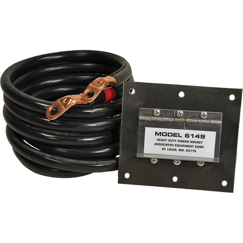 Heavy-Duty Plug-In Polarized Stainless Steel Socket Panel, 1 AWG, 5' Cable Kelford