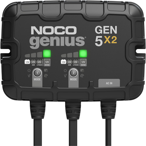 Chargeur de batterie embarqu&eacute; &agrave; 2 sorties de 10 amp&egrave;res Gen5X2 Genius Kelford