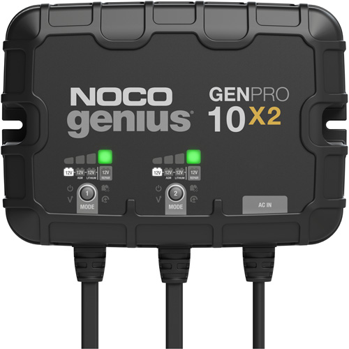 Chargeur de batterie embarqu&eacute; &agrave; 2 sorties de 20 amp&egrave;res GenPro10X2 Genius Kelford
