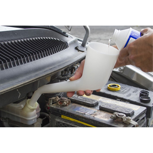 Entonnoir translucide &agrave; angle droit, Plastique Kelford