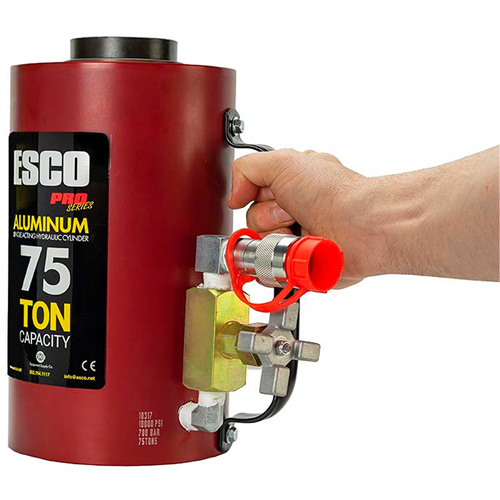 Cylindre hydraulique robuste, Course de 6", Capacit&eacute; de 75 tonnes, 10 000 PSI Kelford