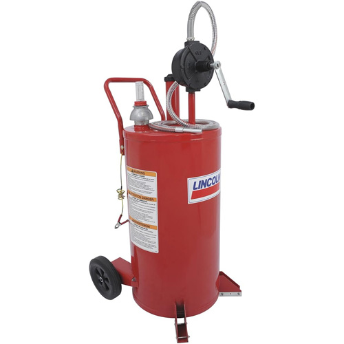 Chariot &agrave; carburant en acier de 25 gallons avec pompe rotative bidirectionnelle Kelford