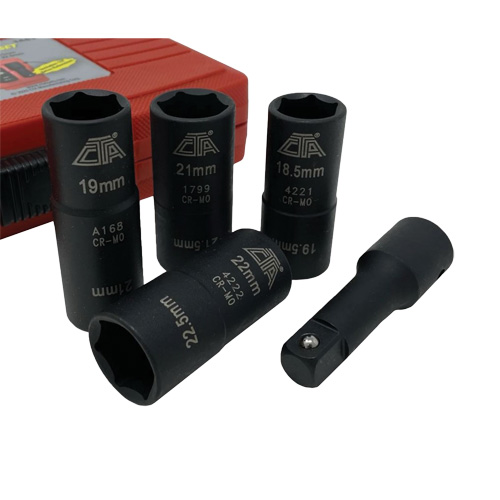 Flip Socket Kit, 5 Pieces, 1/2" Drive Size Kelford
