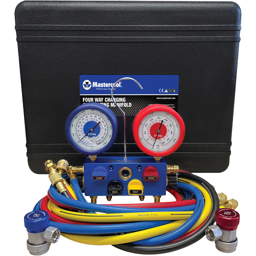 R134A 4-Way Aluminum Manifold Gauge Set Kelford