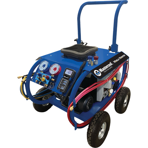 Station mobile robuste de r&eacute;cup&eacute;ration et de charge de r&eacute;frig&eacute;rant A/C automobile R134a  Mobile Monster Kelford