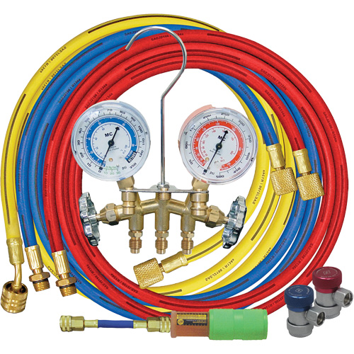 Manifold Gauge Set with Manual Couplers & Mini Dye Injector Kelford