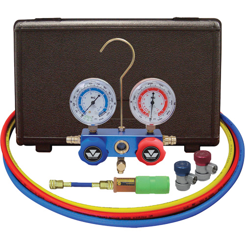 Jeu de manom&egrave;tres pour automobile avec mini-injecteur de colorant et coupleurs manuels Kelford