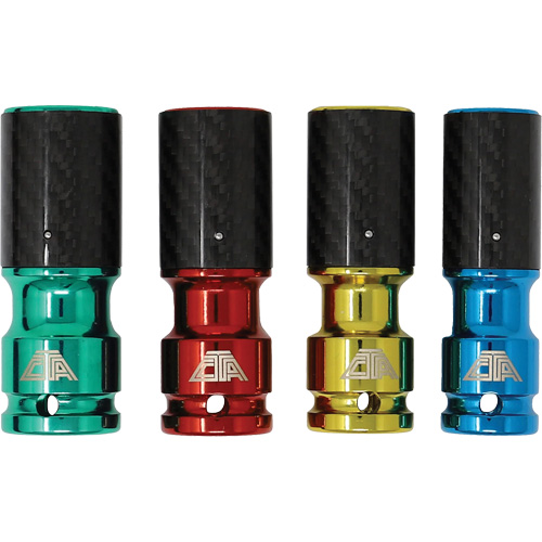 Jeu de douilles pour &eacute;crous de roue avec manchons en fibre de carbone Kelford