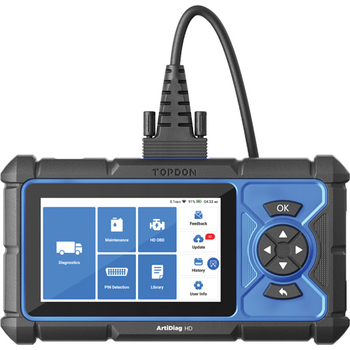 Outil de diagnostic robuste 5" ArtiDiag HD avec fonctions d'entretien Kelford