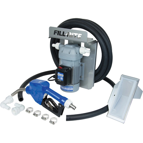 Pompe de transfert de fluide d'&eacute;chappement diesel (DEF) 115 V CA avec support pour cuve GRV et pistolet Kelford