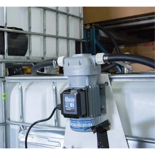 Pompe de transfert de fluide d'&eacute;chappement diesel (DEF) 115 V CA avec support pour cuve GRV et pistolet Kelford