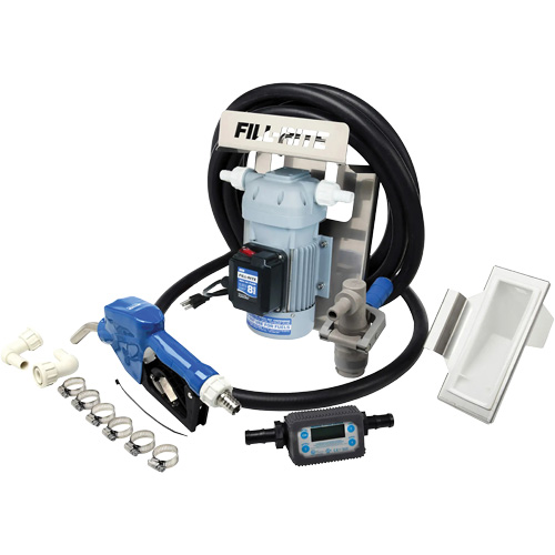 Pompe de transfert de fluide d'&eacute;chappement diesel (DEF) 115 V CA avec support pour cuve GRV, pistolet et compteur Kelford