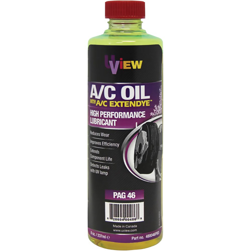 Huile PAG 46 avec ExtenDye pour syst&egrave;me de climatisation, 237 ml, Bouteille Kelford
