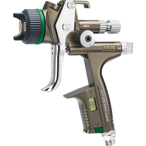 Pistolet de peinture de premi&egrave;re qualit&eacute; pour peinture automobile avec psi num&eacute;rique X5500 HVLP 1,4 I RPS D, Entr&eacute;e d'air 1/4" NPT, 15,19 pi³/min, Capacit&eacute; 0,6 L/0,9 L, 0,17 psi Kelford