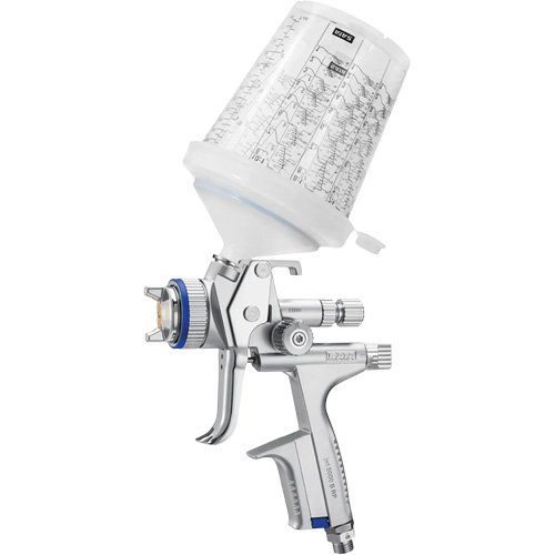 Pistolet de peinture 5000 B HVLP avec buse 1,4 et trois godets polyvalents RPS 0,3 l/0,6 l/0,9 L, Entr&eacute;e d'air 1/4" NPT, 15,19 pi³/min, Capacit&eacute; 0,3 L/0,6 L/0,9 L, 0,17 psi Kelford