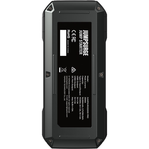 D&eacute;marreur de secours, banque d'alimentation et lampe de poche JumpSurge2000Pro &agrave; 2500 A de pointe Kelford