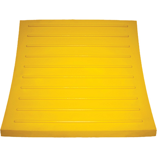 Wheel Chock, Polyurethane, Yellow, 15-1/4" W x 12-1/8" D x 10-3/4" H Kelford
