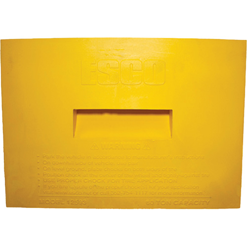Wheel Chock, Polyurethane, Yellow, 15-1/4" W x 12-1/8" D x 10-3/4" H Kelford