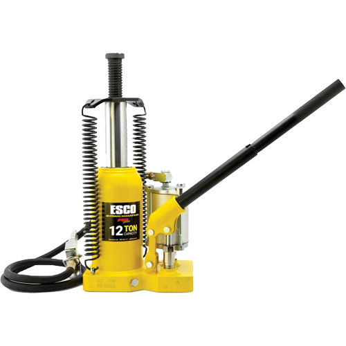 Cric-bouteille de s&eacute;rie Pro, 12 tonne(s), Air comprim&eacute;/hydraulique, 18-1/2" Hauteur &eacute;lev&eacute;e Kelford