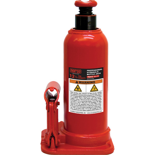Bottle Jack with Gauge Hole, 12.5 Ton(s), 18-89/100" Raised Height Kelford