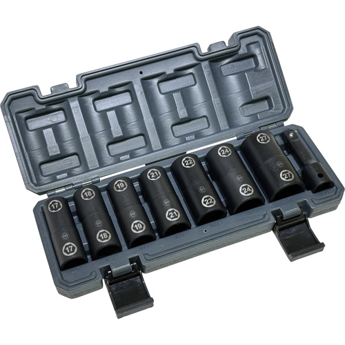 Double-Ended Hex & Twist Socket Set with Case, 8 Pieces, 1/2" Drive Size Kelford