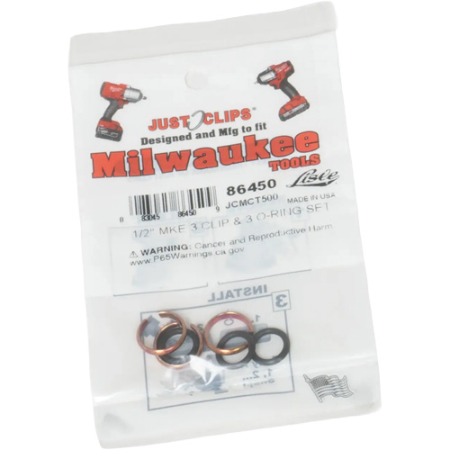 1/2" Clips & O-Rings Set for Milwaukee Kelford