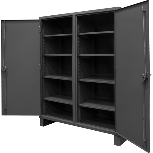 Extra Heavy-Duty Cabinet, Steel, 8 Shelves, 78" H x 72" W x 24" D, Grey Kelford