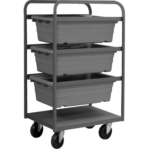 Mobile Tub Rack, Double-sided, 3 bins, 26" W x 18" D x 42" H Kelford