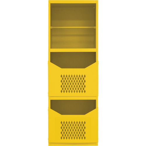 Spill Control Cabinet, 1 Shelves, 72" H x 24" W x 24" D, Steel, Yellow Kelford