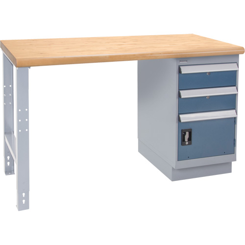 &eacute;tabli industriel, Porte a/combinaison de tiroirs, Cap 1000 lb, 36" la x 72" p, 34" h Kelford