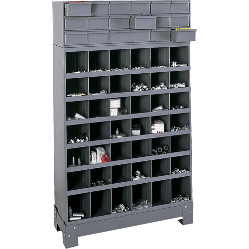 Modular Small Parts Storage Unit, Steel, 18 Drawers, 33-3/4" x 12-1/4" x 58-5/8", Grey Kelford