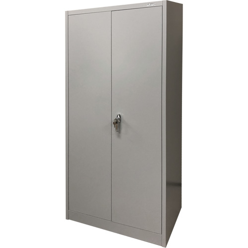 Armoire de rangement, Acier, 4 Tablettes, 66" h x 30" la x 15" P, Gris Kelford