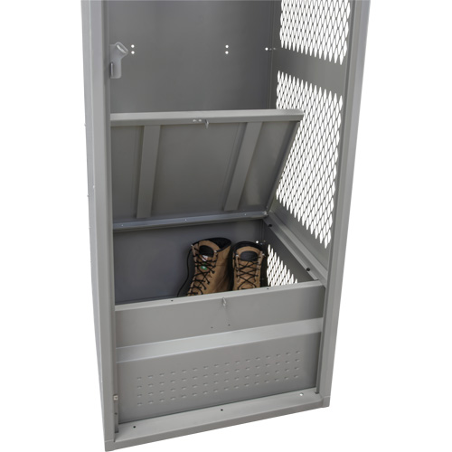 Casier pour &eacute;quipement, Acier, 24" la x 24" p x 72" h, Gris Kelford