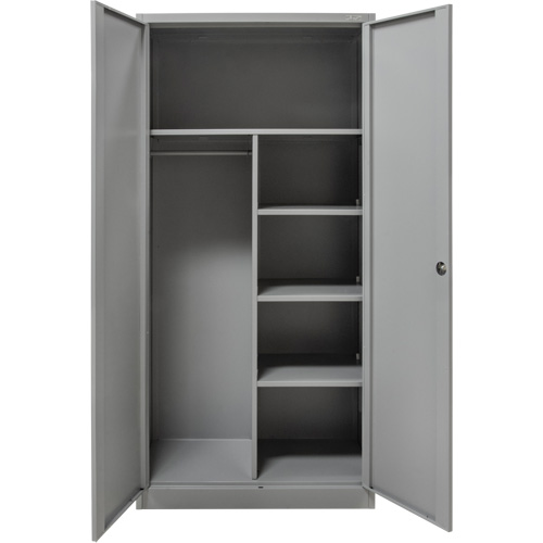 Armoire de rangement combin&eacute;e, 36" la x 18" p x 72" h, Gris Kelford