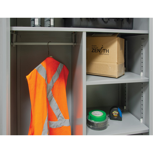 Armoire de rangement combin&eacute;e, 36" la x 18" p x 72" h, Gris Kelford
