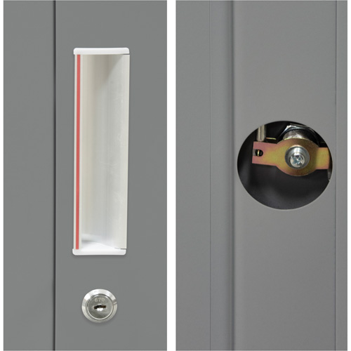 Hi-Boy Storage Cabinet, Steel, 4 Shelves, 72" H x 36" W x 18" D, Grey Kelford