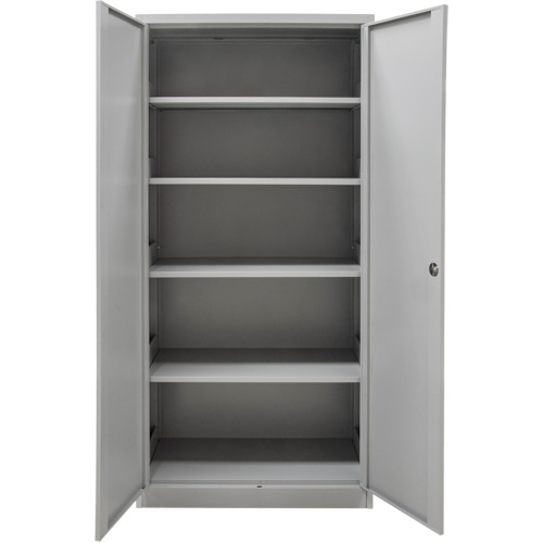 Hi-Boy Storage Cabinet, Steel, 4 Shelves, 72" H x 36" W x 18" D, Grey Kelford