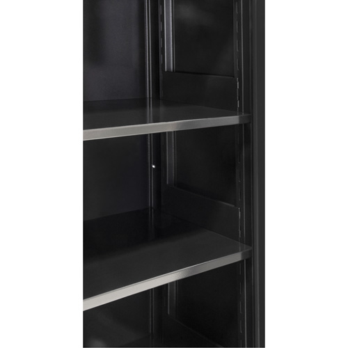 Hi-Boy Storage Cabinet, Steel, 4 Shelves, 72" H x 36" W x 18" D, Black Kelford