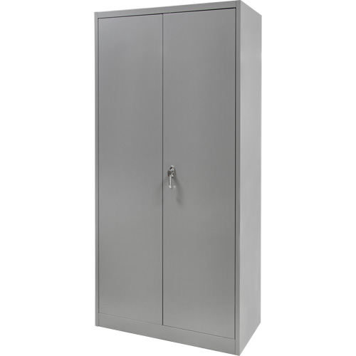 Armoire garde-robe, Acier, 36" la x 18" p x 72" h, Gris Kelford