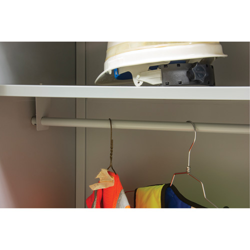 Armoire garde-robe, Acier, 36" la x 18" p x 72" h, Gris Kelford