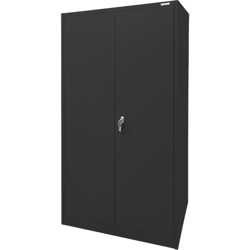 Storage Cabinet, Steel, 4 Shelves, 78" H x 36" W x 24" D, Black Kelford