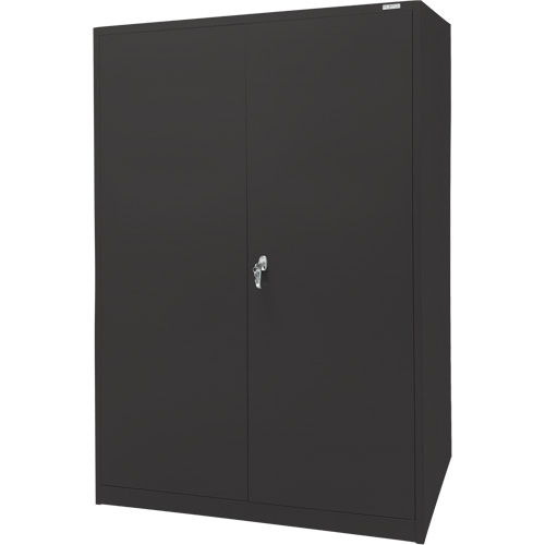 Storage Cabinet, Steel, 4 Shelves, 78" H x 48" W x 24" D, Black Kelford