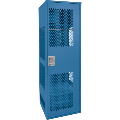 Gear Locker with Door, Steel, 24" W x 24" D x 72" H, Dark Blue Kelford